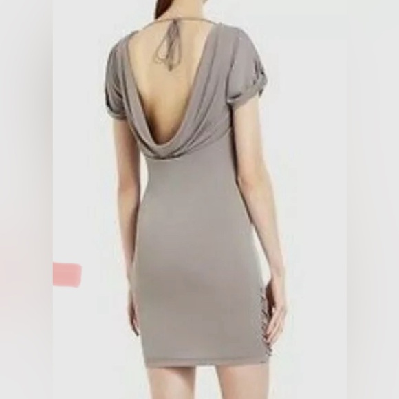 BCBGMAX AZRIA FLAVIA COWL TAUPE DRESS XS - Picture 4 of 6